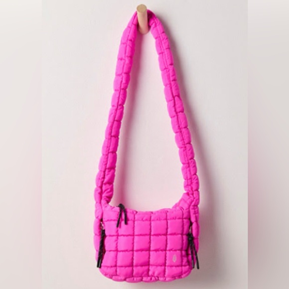 Free People Handbags - Like New - Free People Baby Quilted Carryall in Candy Pink